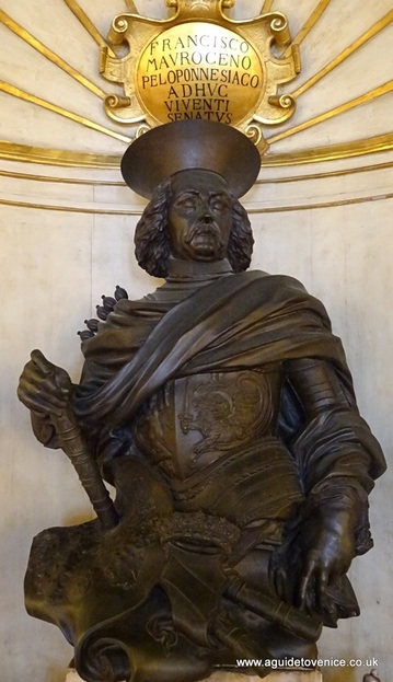 Doge Francesco Morosini, Pedestal of Flag-holder, Campo Santo Stefano, Venice