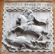 Bas-relief of St George and the Dragon, Campo San Zulian, Venice