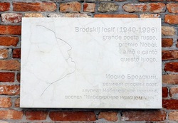 Plaque to Joseph Brodsky, Zattere, Venice