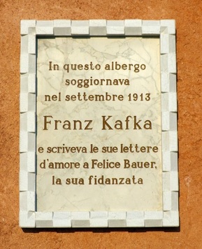 Plaque to Franz Kafka, Hotel Gabrieli, Venice